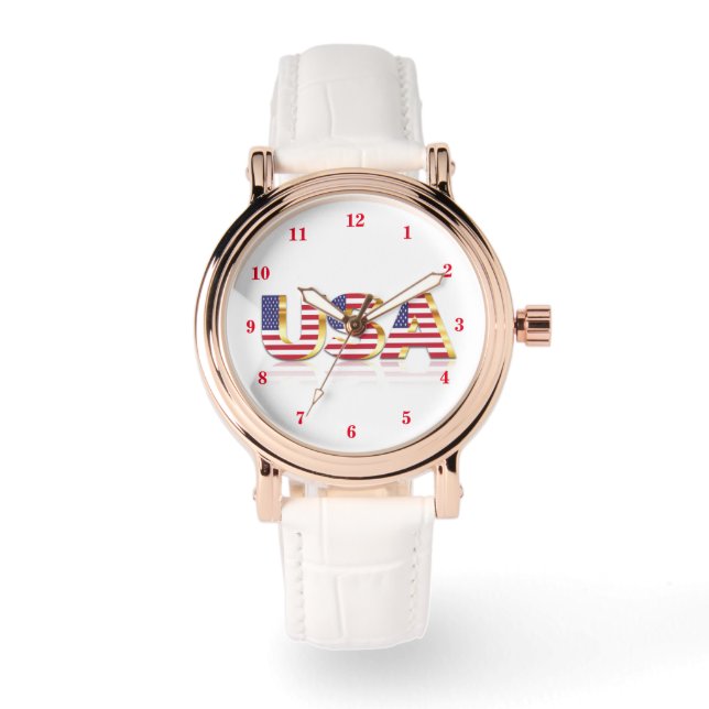 Amerikaanse vlag kijken patriottisch horloge (Voorkant)