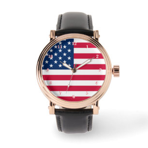 Amerikaanse vlag kijken USA Patriottische Gift Horloge