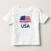 Amerikaanse vlag kinder shirts (Voorkant)