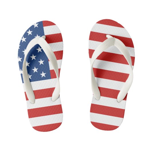 Amerikaanse vlag kinder teenslippers (Voetbed)
