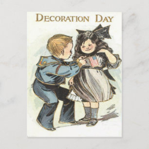 Amerikaanse vlag Kinderen Uniform Decoratie Dag Briefkaart