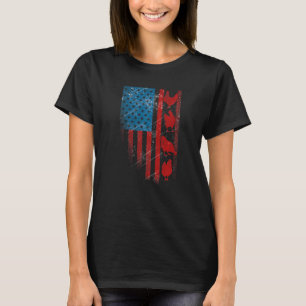 Amerikaanse Vlag Kip 4 juli Patriottische Boer T-shirt