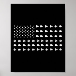 Amerikaanse Vlag Kip Eten Usa Patriottisme Patriot Poster