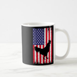 Amerikaanse Vlag Kip Haan Boerderij Dier Ranch Koffiemok