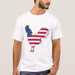 Amerikaanse vlag kippenhok t-shirt