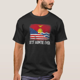 Amerikaanse vlag & Kiribati vlag beste tante ooit  T-shirt