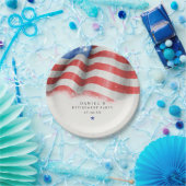 Amerikaanse vlag Klassiek Papieren Bordje (Feest)