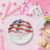Amerikaanse vlag Klassiek Papieren Bordje (Feest)