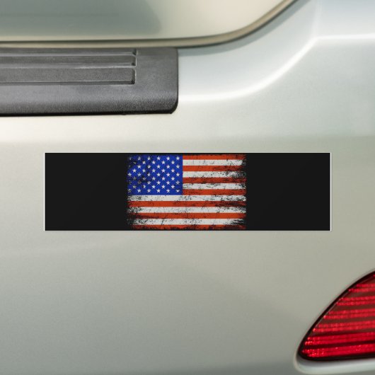 Amerikaanse vlag klassieke Bumpersticker (Op auto)