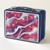 Amerikaanse vlag klassieke lunchbox (Achterkant)