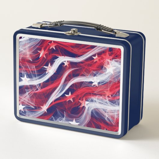 Amerikaanse vlag klassieke lunchbox (Voorkant)