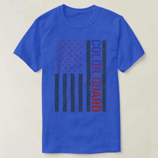 Amerikaanse vlag kleur Guard Colorguard T-shirt (Design voorkant)
