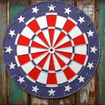 Amerikaanse vlag kleuren Dartboard Dartbord<br><div class="desc">Show je patriottische spirit met ons American Flag Dartboard, een perfecte aanvulling op je speelkamer of leefruimte. Dit dartboard heeft de iconische rode, witte en blauwe kleuren van de Amerikaanse vlag, die de trots en eenheid van de Verenigde Staten symboliseren. Verhoog je game-avond met dit patriottische dartboard en combineer functioneel...</div>