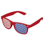 Amerikaanse vlag kleuren - Party gunsten Retro Zonnebril (Gekanteld)