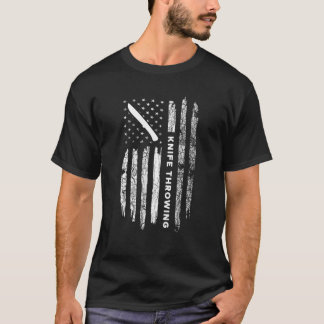 Amerikaanse vlag Knife Throwing - mes Throw T-shirt