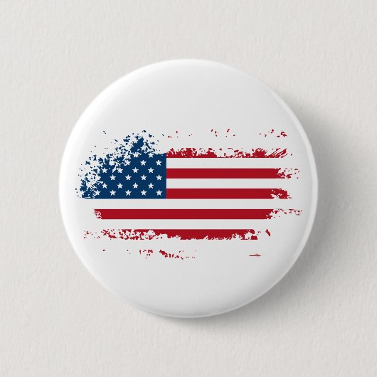 Amerikaanse Vlag Knop Ronde Button 5,7 Cm (Voorkant)