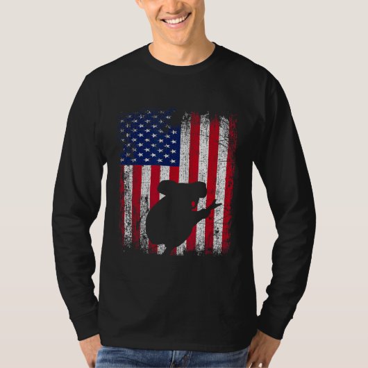 Amerikaanse vlag Koala op 4 juli T-shirt (Voorkant)