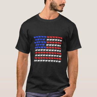 Amerikaanse Vlag Koe Boer Boerderij Dier Landbouw  T-shirt