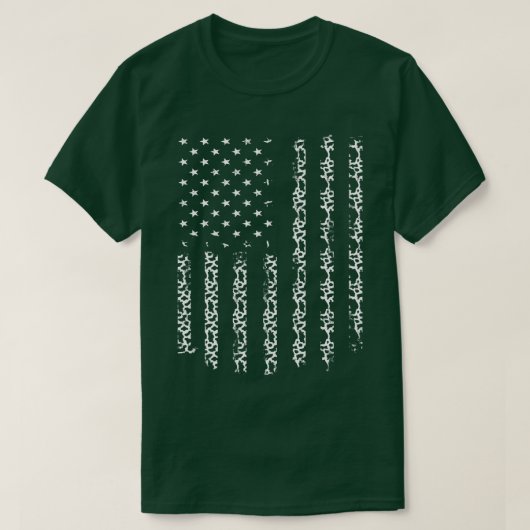 Amerikaanse Vlag Koe Patroon Dierenprint Koe T-shirt (Design voorkant)