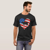 Amerikaanse Vlag Koe Prin 4 juli T-shirt (Voorkant volledig)