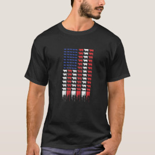 Amerikaanse Vlag Koe Vlag Boerderij Koeien Liefde T-shirt