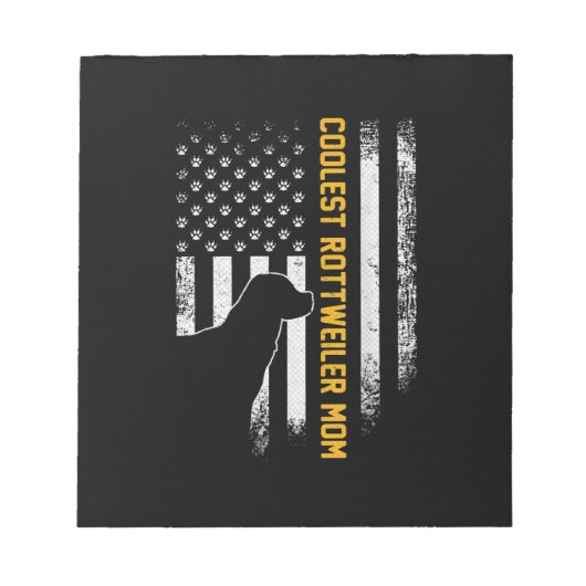 Amerikaanse vlag koelste rottweiler mam Notitieblok (Voorkant)