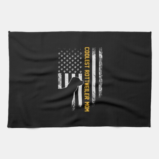 Amerikaanse vlag koelste rottweiler mam Theedoek (Horizontaal)