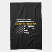 Amerikaanse vlag koelste rottweiler mam Theedoek (Verticaal)