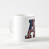 Amerikaanse vlag. koffiemok (Voorkant links)