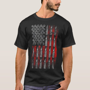 Amerikaanse vlag kogels geweer Amerikaanse vlag Pi T-shirt