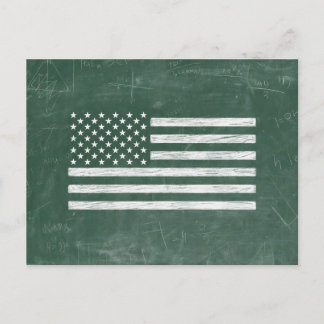 Amerikaanse vlag krijtbord kunst (Tekening nr. 1) Feestdagenkaart