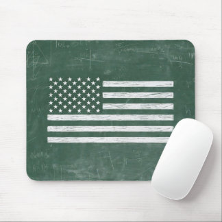 Amerikaanse vlag krijtbord kunst (Tekening nr. 1) Muismat