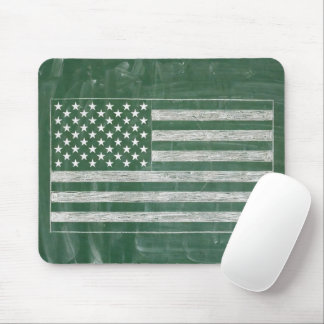 Amerikaanse vlag krijtbord kunst (Tekening nr. 2) Muismat
