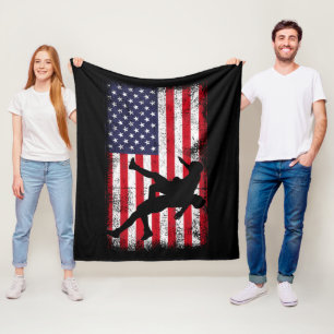 Amerikaanse vlag kruipen Amerikaanse vlag kruiper Fleece Deken