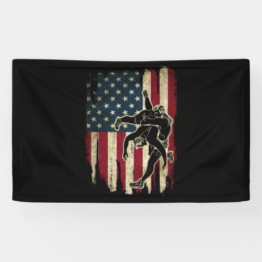 Amerikaanse vlag kruipen Amerikaanse vlag kruiper Spandoek (Horizontaal)