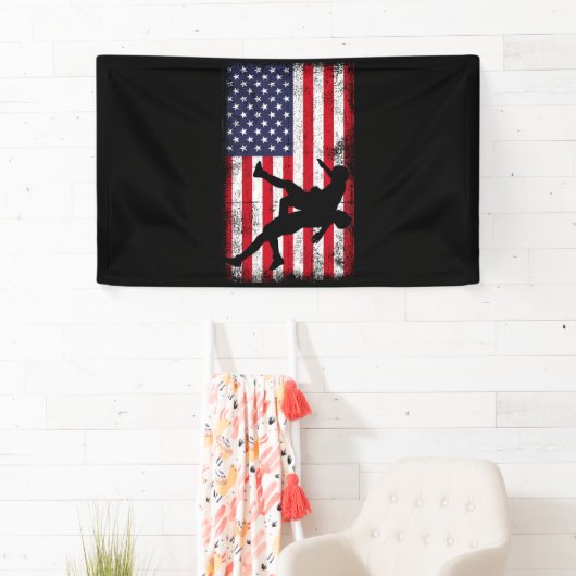 Amerikaanse vlag kruipen Amerikaanse vlag kruiper Spandoek (Insitu)