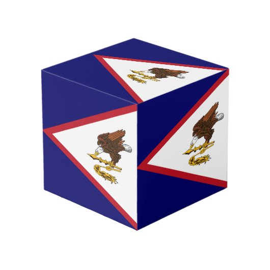 Amerikaanse vlag kubus (Voorkant hoekig)