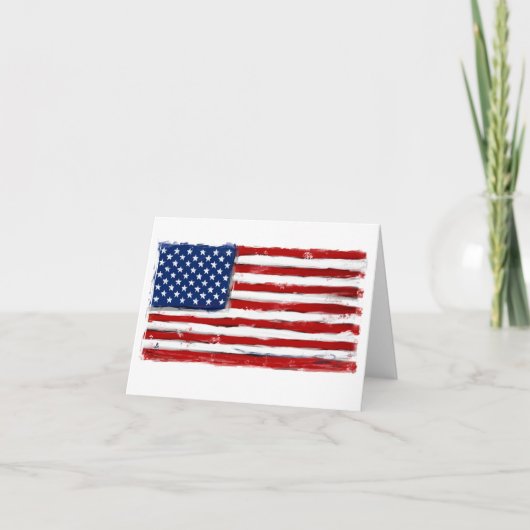 Amerikaanse vlag kunst patriottische blanco kaart  (Voorkant)