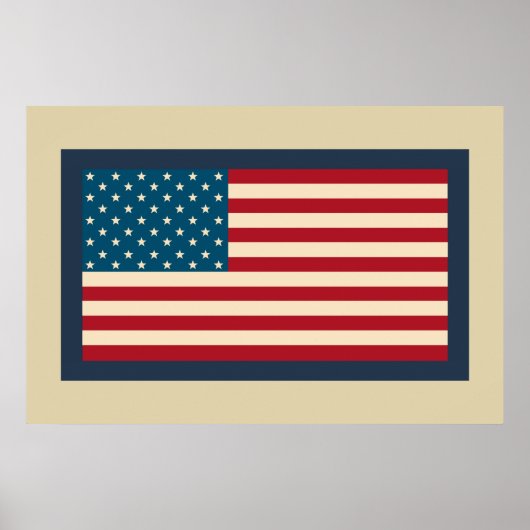 Amerikaanse Vlag Kunst Poster (Voorkant)