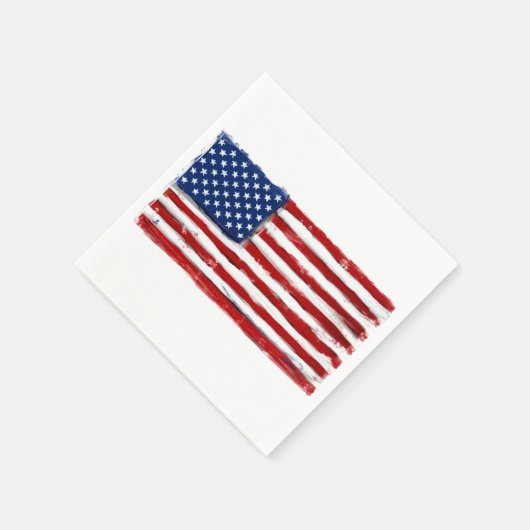 Amerikaanse vlag kunst servet vierde juli picknick (Hoek)