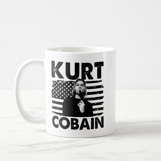 Amerikaanse vlag Kurt USA Cobain Music Gift Koffiemok (Links)