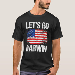 Amerikaanse vlag laat Darwin T-shirt