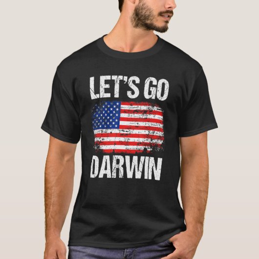 Amerikaanse vlag  laat Darwin T-shirt (Voorkant)