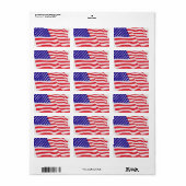 Amerikaanse vlag labels (Full Sheet)