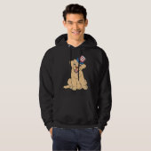 Amerikaanse vlag Labrador Hoodie (Voorkant volledig)