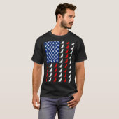 Amerikaanse Vlag Labrador Retriever Onafhankelijk T-shirt (Voorkant volledig)