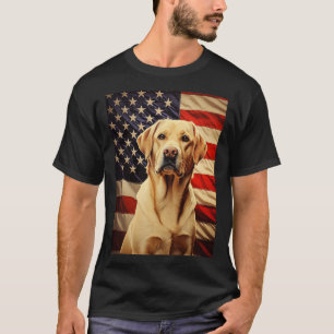Amerikaanse vlag Labrador T-shirt