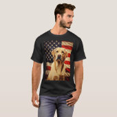 Amerikaanse vlag Labrador T-shirt (Voorkant volledig)
