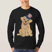 Amerikaanse vlag Labrador T-shirt (Voorkant)