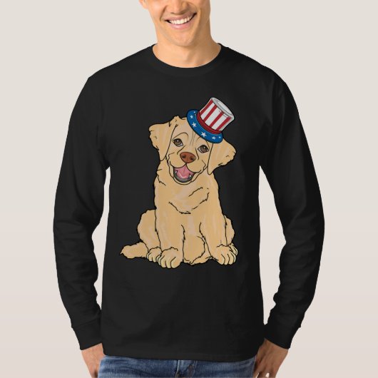 Amerikaanse vlag Labrador T-shirt (Voorkant)